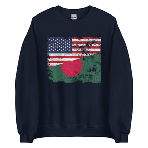 Bangladesh USA Flag Sweatshirt