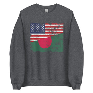 Bangladesh USA Flag Sweatshirt