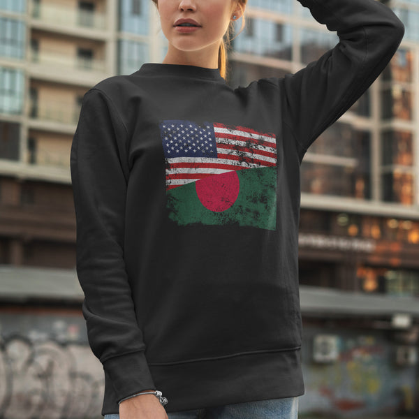 Bangladesh USA Flag Sweatshirt