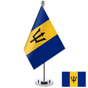 Barbados Desk Flag - Small Office Table Flag