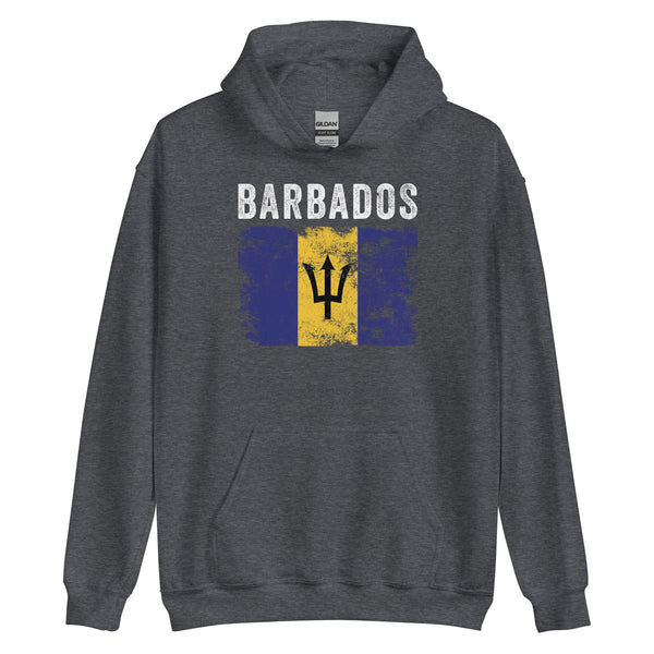 Barbados Flag Distressed Barbadian Flag Hoodie