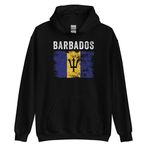 Barbados Flag Distressed Barbadian Flag Hoodie