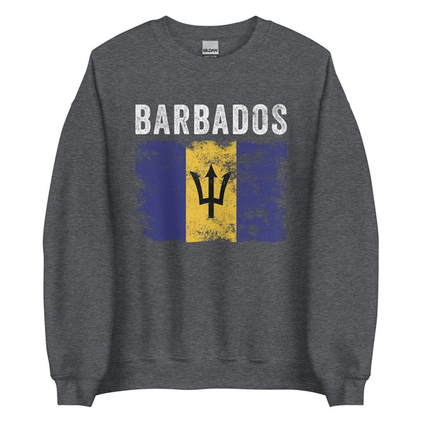 Barbados Flag Distressed Barbadian Flag Sweatshirt