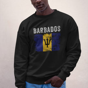 Barbados Flag Distressed Barbadian Flag Sweatshirt