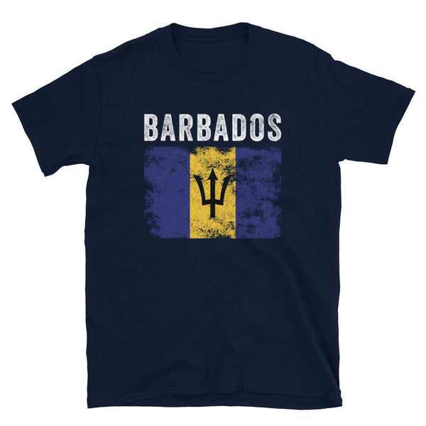 Barbados Flag Distressed Barbadian Flag T-Shirt