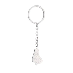 Barbados Map Keychain