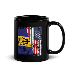 Barbados USA Flag - Half American Mug