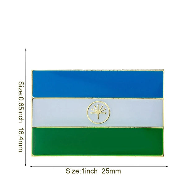 Bashkortostan Flag Lapel Pin - Enamel Pin Flag