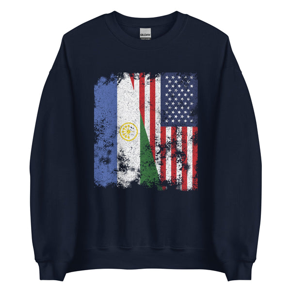 Bashkortostan USA Flag - Half American Sweatshirt