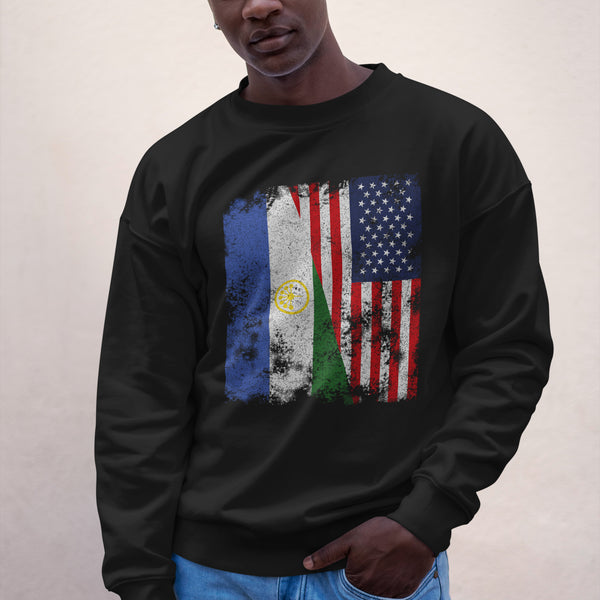 Bashkortostan USA Flag - Half American Sweatshirt