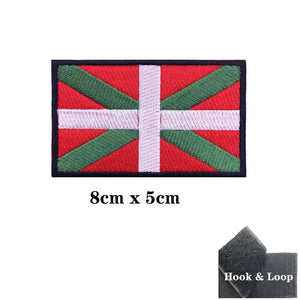 Basque Flag Patch - Iron On/Hook & Loop Patch