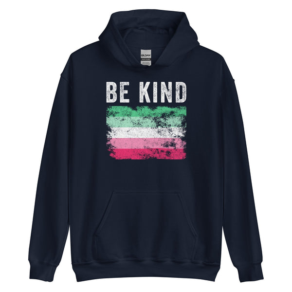 Be Kind Abrosexual Flag - Distressed LGBT+ Hoodie