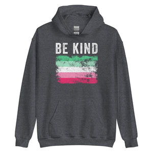 Be Kind Abrosexual Flag - Distressed LGBT+ Hoodie