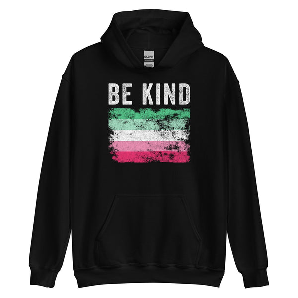 Be Kind Abrosexual Flag - Distressed LGBT+ Hoodie