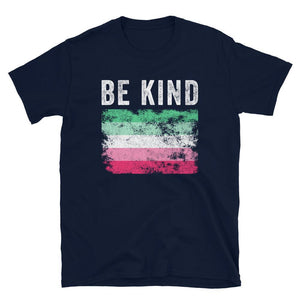 Be Kind Abrosexual Flag - Distressed LGBT+ T-Shirt