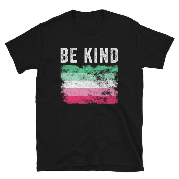 Be Kind Abrosexual Flag - Distressed LGBT+ T-Shirt