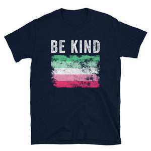Be Kind Abrosexual Flag - Distressed LGBTQIA2S+ T-Shirt