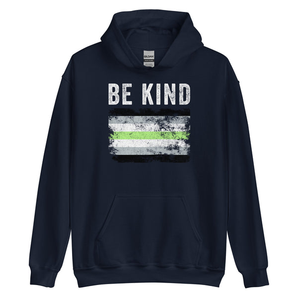 Be Kind Agender Flag - LGBTQIA2S+ Hoodie