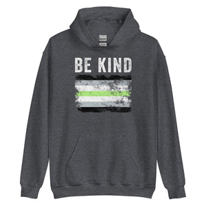 Be Kind Agender Flag - LGBTQIA2S+ Hoodie