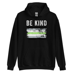 Be Kind Agender Flag - LGBTQIA2S+ Hoodie