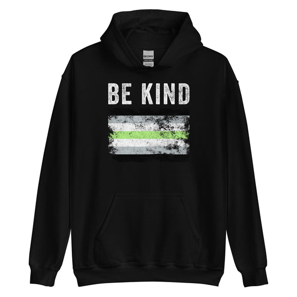 Be Kind Agender Flag - LGBTQIA2S+ Hoodie