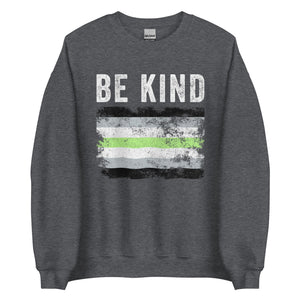 Be Kind Agender Flag - LGBTQIA2S+ Sweatshirt