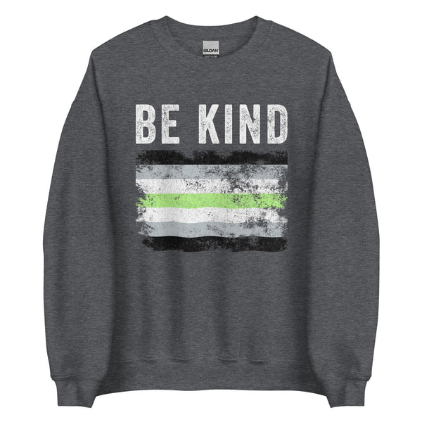 Be Kind Agender Flag - LGBTQIA2S+ Sweatshirt