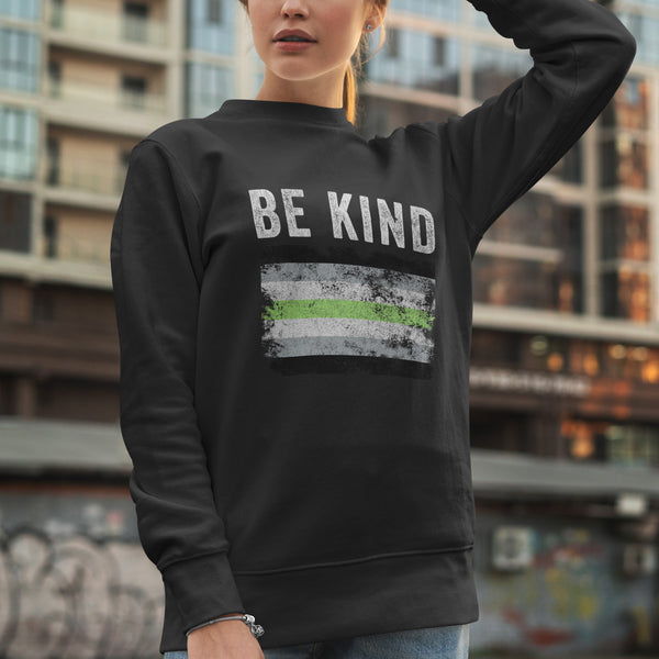 Be Kind Agender Flag - LGBT+ Sweatshirt