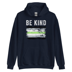 Be Kind Agender Flag - LGBT+ Hoodie