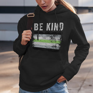 Be Kind Agender Flag - LGBT+ Hoodie