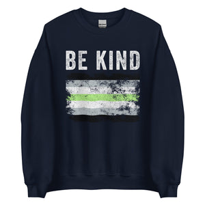 Be Kind Agender Flag - LGBT+ Sweatshirt