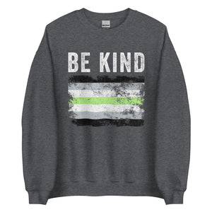 Be Kind Agender Flag - LGBT+ Sweatshirt