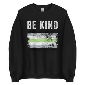 Be Kind Agender Flag - LGBT+ Sweatshirt