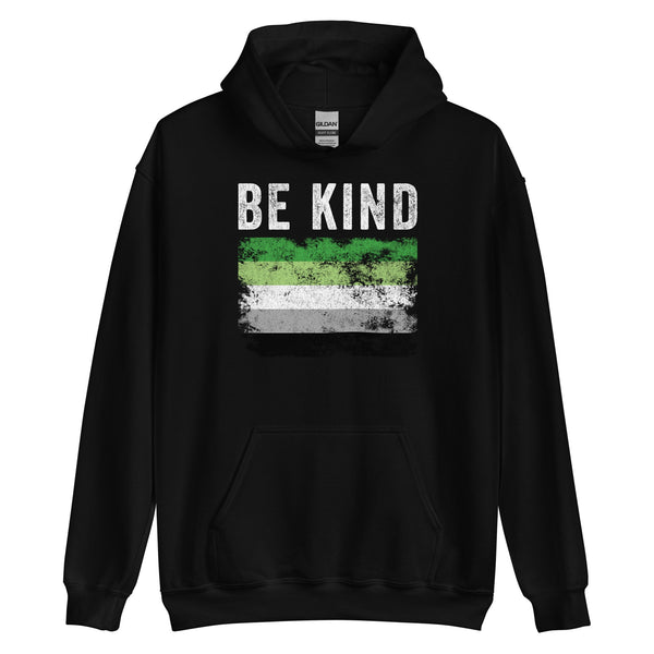 Be Kind Aromantic Flag - LGBTQIA2S+ Hoodie