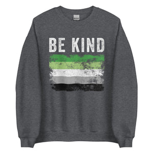 Be Kind Aromantic Flag - LGBTQIA2S+ Sweatshirt