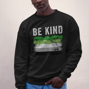 Be Kind Aromantic Flag - LGBT+ Sweatshirt