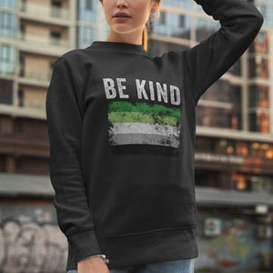Be Kind Aromantic Flag - LGBT+ Sweatshirt