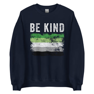 Be Kind Aromantic Flag - LGBT+ Sweatshirt