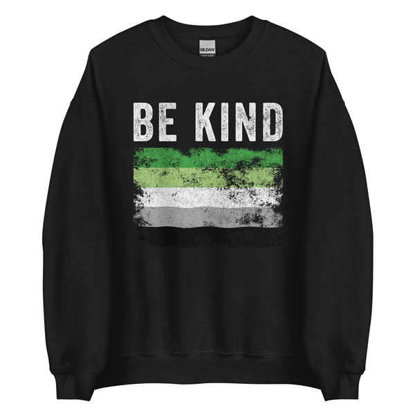 Be Kind Aromantic Flag - LGBTQIA2S+ Sweatshirt