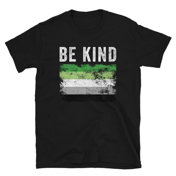 Be Kind Aromantic Flag - LGBTQIA2S+ T-Shirt