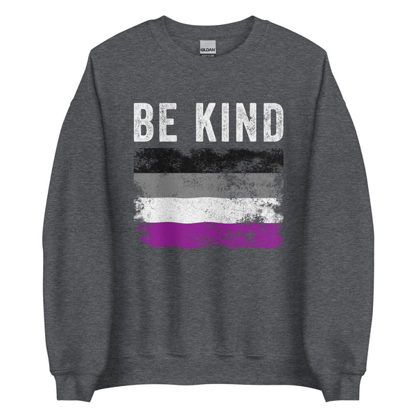 Be Kind Asexual Flag - LGBTQIA2S+ Sweatshirt