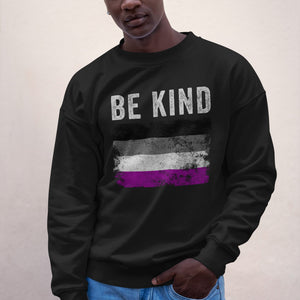 Be Kind Asexual Flag - LGBT+ Sweatshirt
