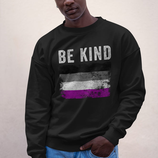 Be Kind Asexual Flag - LGBT+ Sweatshirt