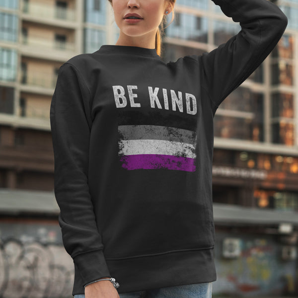 Be Kind Asexual Flag - LGBT+ Sweatshirt