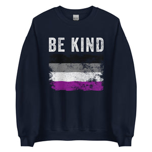 Be Kind Asexual Flag - LGBT+ Sweatshirt