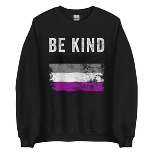 Be Kind Asexual Flag - LGBT+ Sweatshirt