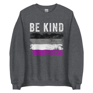 Be Kind Asexual Flag - LGBTQIA2S+ Sweatshirt