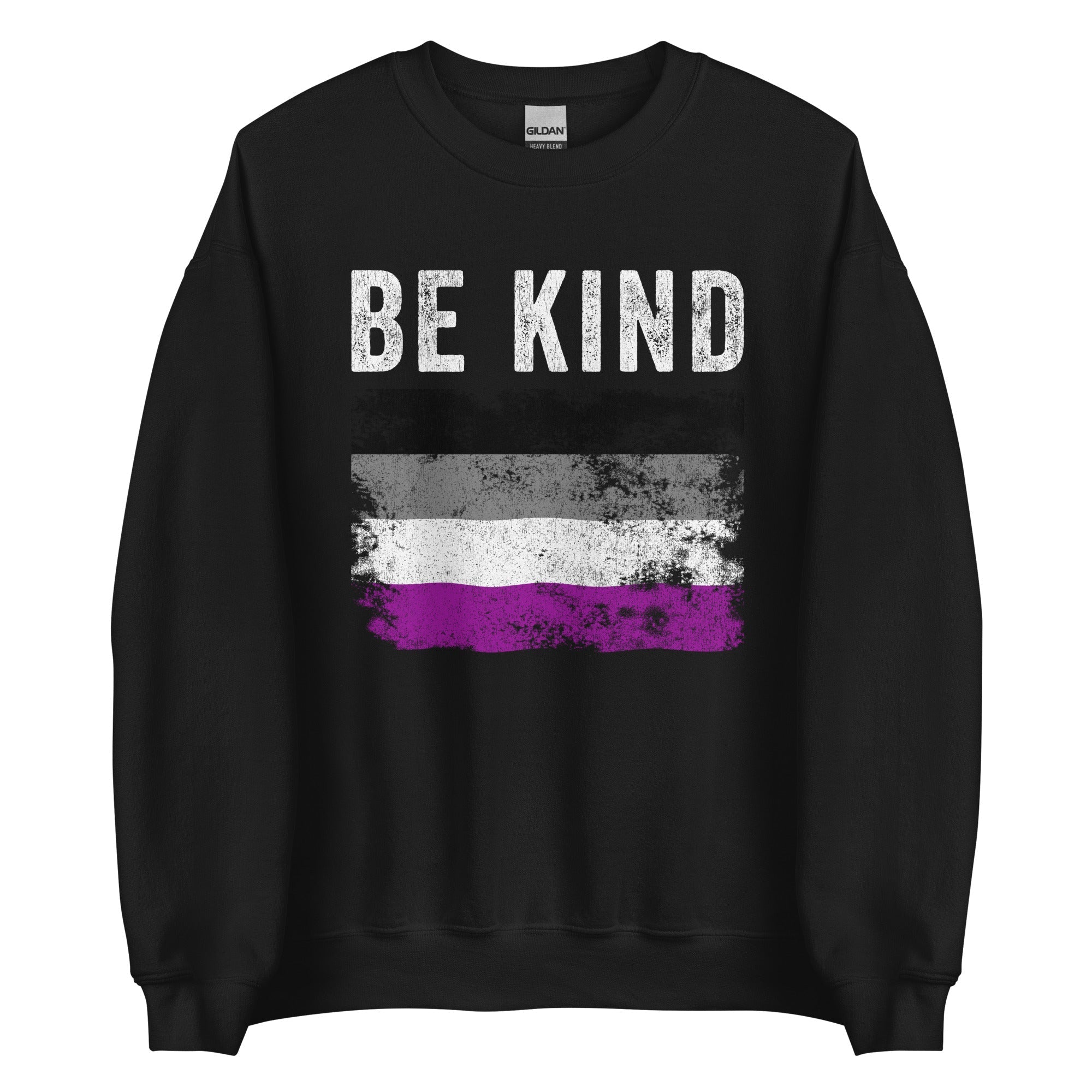 Be Kind Asexual Flag - LGBTQIA2S+ Sweatshirt
