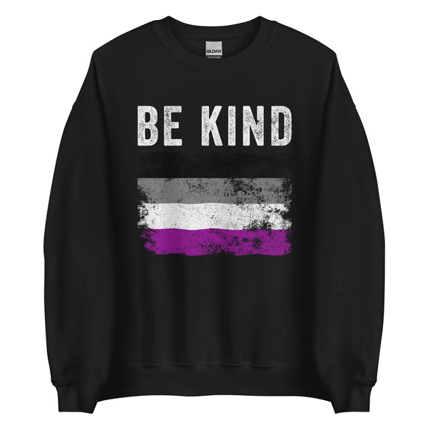 Be Kind Asexual Flag - LGBTQIA2S+ Sweatshirt