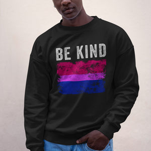 Be Kind Bisexual Flag - LGBT+ Sweatshirt